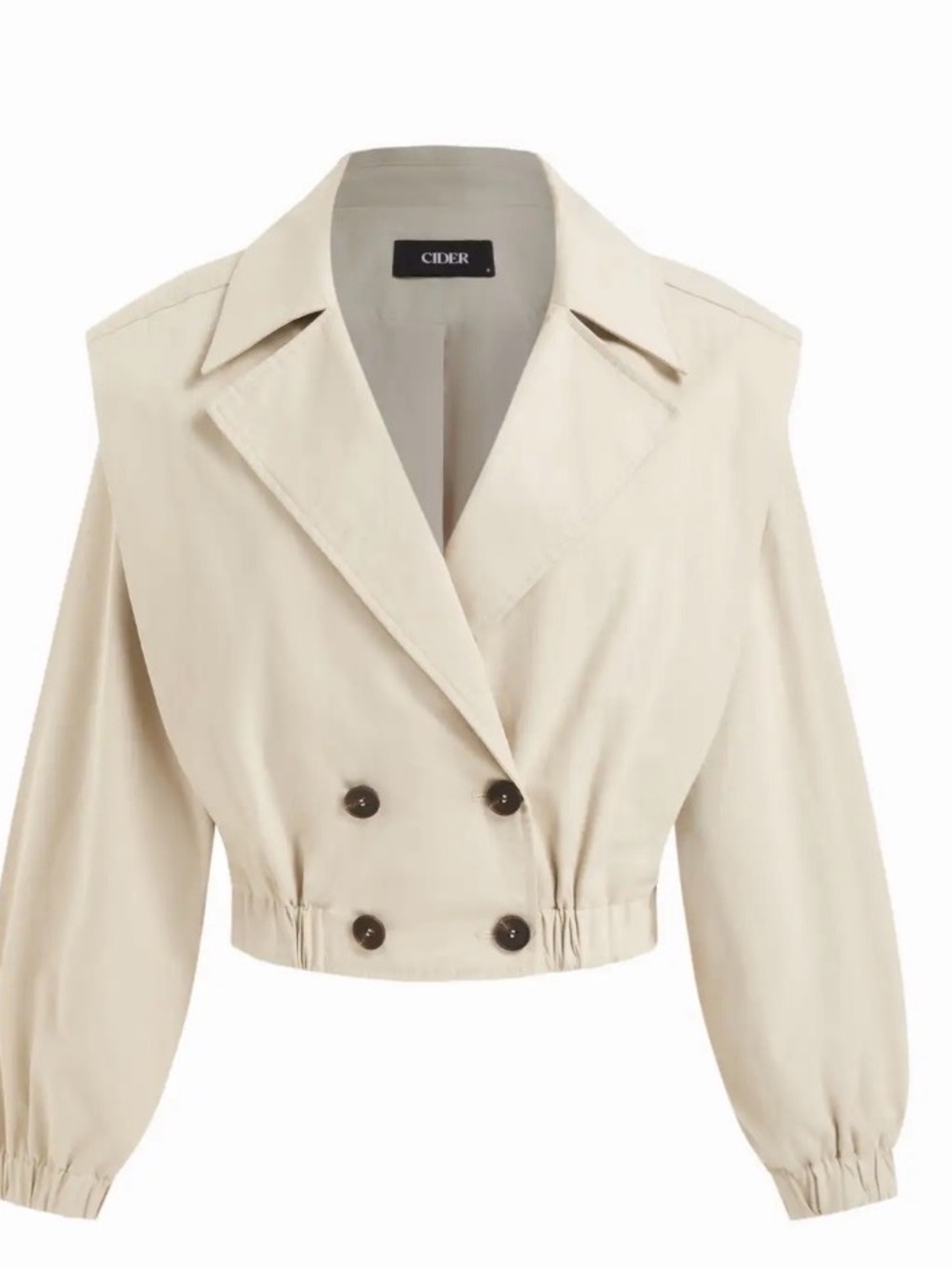 Cider Cream-Tan Lightweight Trench Blazer